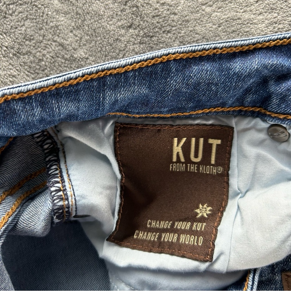 Kut From the Kloth Baby Boot Cut Jeans Medium Wash S Size 8 Short Stretch - Picture 11 of 12
